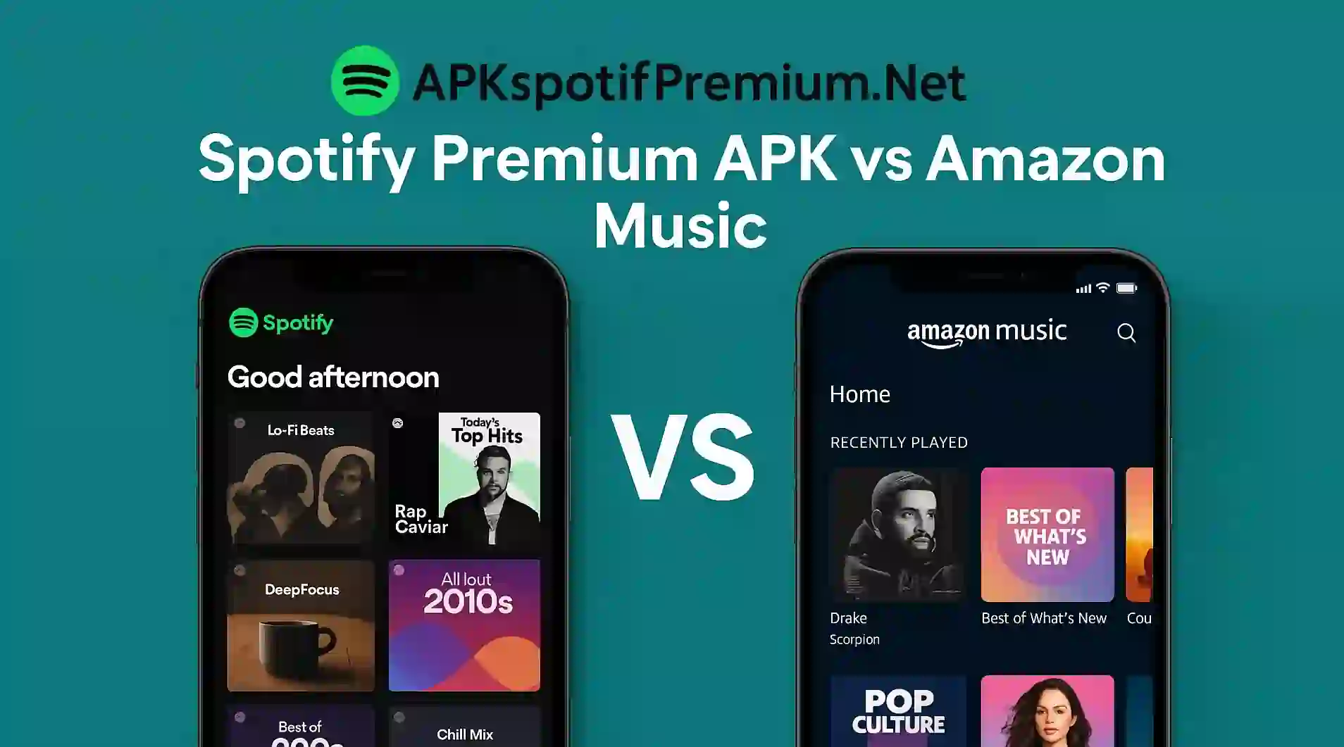 Spotify Premium APK vs Amazon Music