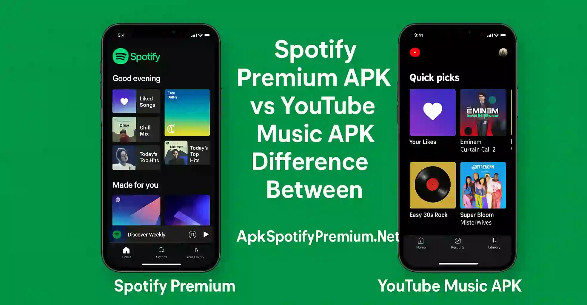 Spotify Premium APK vs YouTube Music APK Difference Between